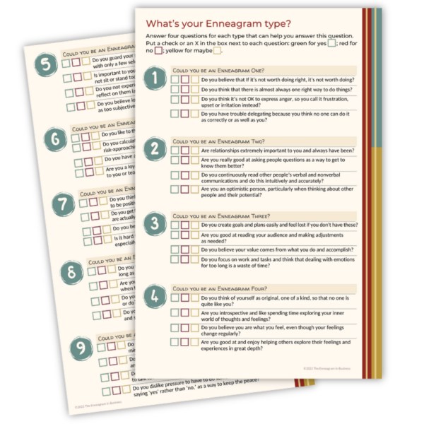 Enneagram Typing Questions (set of 10)